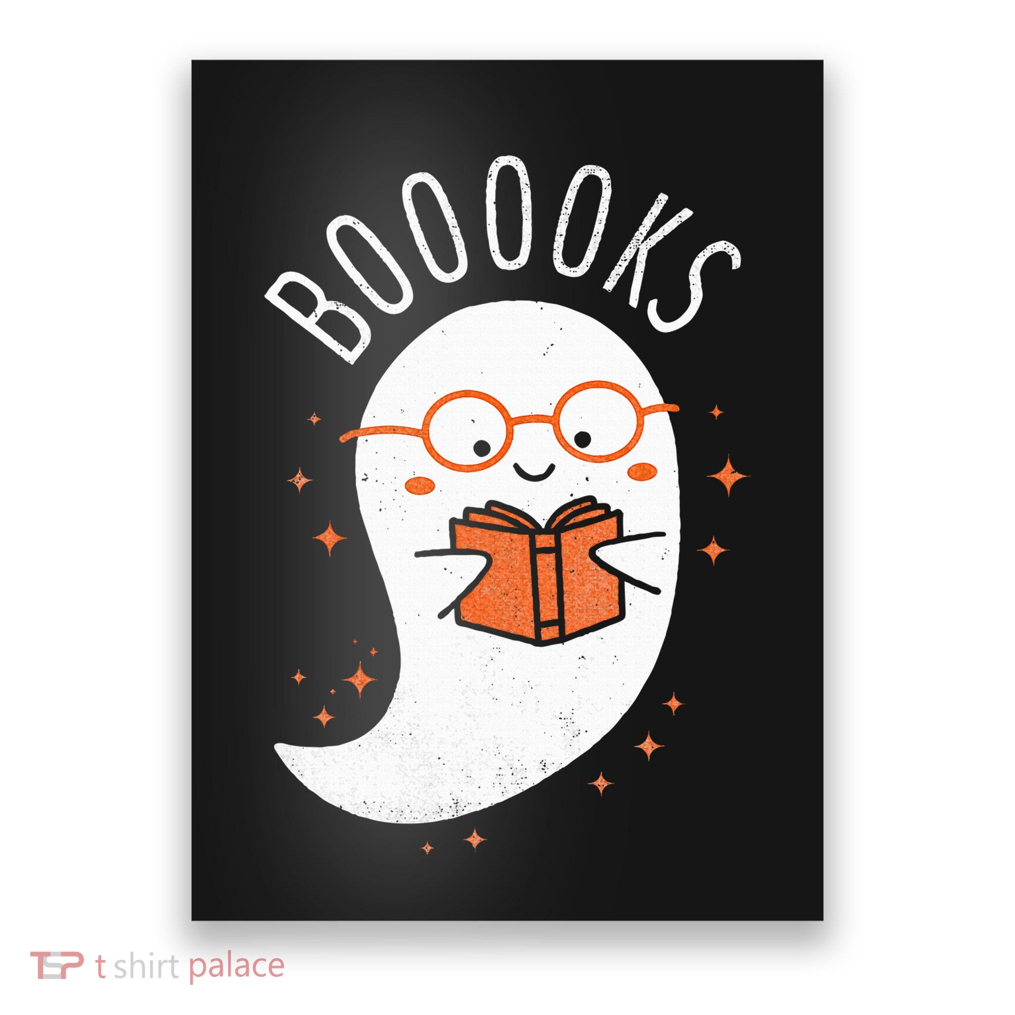 Booooks Ghost Funny Halloween Teacher Book Library Reading Poster