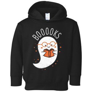 Booooks Ghost Funny Halloween Teacher Book Library Reading Toddler Hoodie