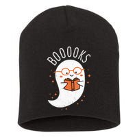 Booooks Ghost Funny Halloween Teacher Book Library Reading Short Acrylic Beanie