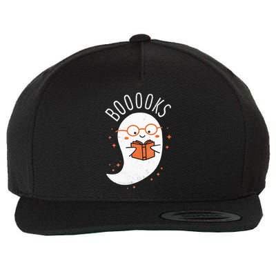 Booooks Ghost Funny Halloween Teacher Book Library Reading Wool Snapback Cap