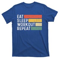 Bodybuilder Gym Funny Vintage Cute Gift Eat Sleep Workout Repeat Gift T-Shirt