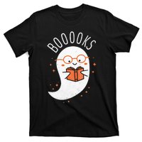 Booooks Ghost Funny Halloween Teacher Book Library Reading T-Shirt