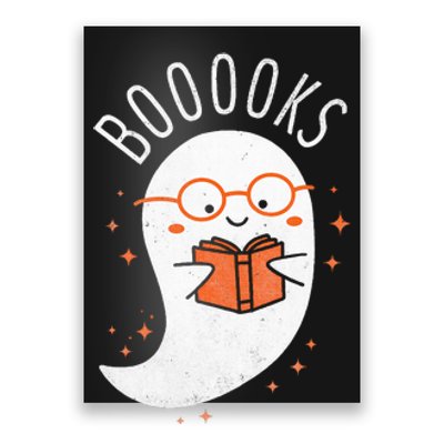 Booooks Ghost Funny Halloween Teacher Book Library Reading Poster