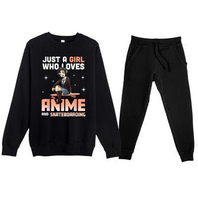 Best Gifts For Anime Lovers Anime Skateboard Anime Premium Crewneck Sweatsuit Set