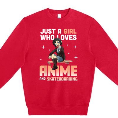 Best Gifts For Anime Lovers Anime Skateboard Anime Premium Crewneck Sweatshirt