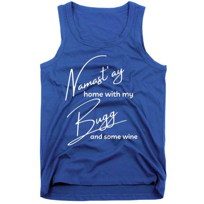 Bugg Gift Funny Namastay For Yoga And Dog Lovers Great Gift Tank Top