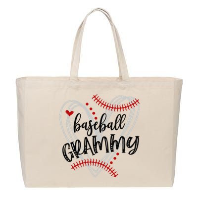 Baseball Grammy For Grandma Mimi Nana Mother's Day Cotton Canvas Jumbo Tote