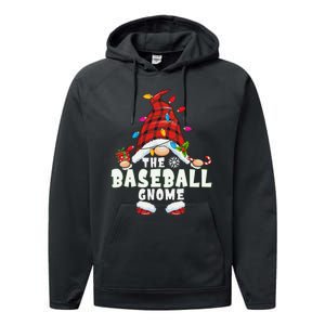 Baseball Gnome Family Matching Christmas Funny Pajama Performance Fleece Hoodie