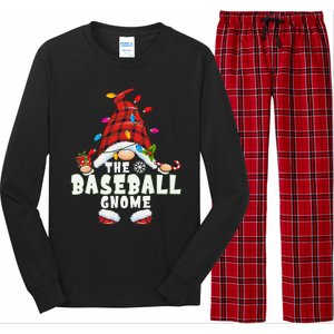 Baseball Gnome Family Matching Christmas Funny Pajama Long Sleeve Pajama Set