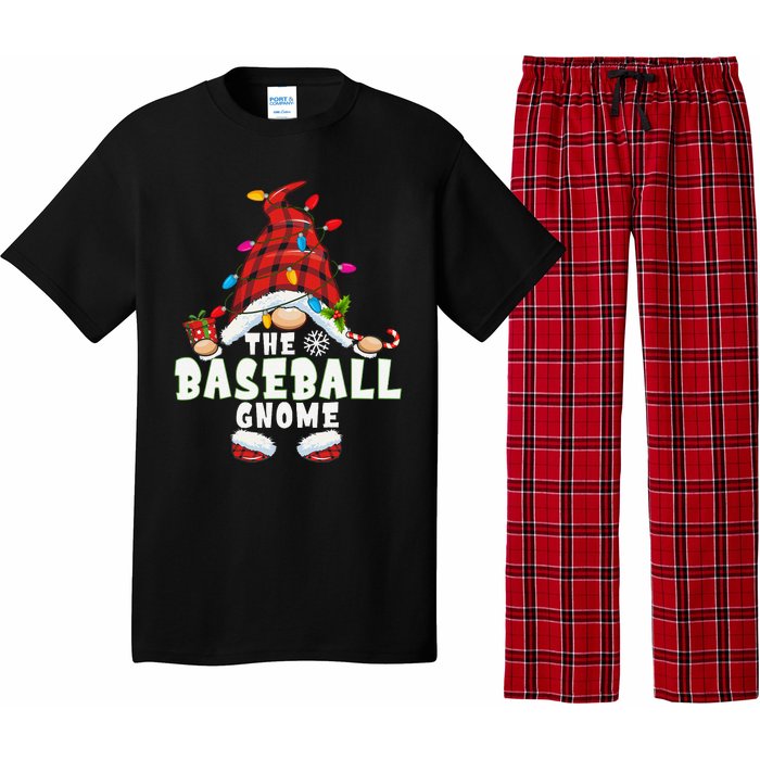 Baseball Gnome Family Matching Christmas Funny Pajama Pajama Set