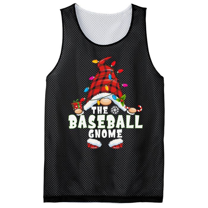 Baseball Gnome Family Matching Christmas Funny Pajama Mesh Reversible Basketball Jersey Tank