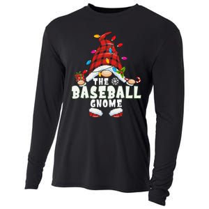 Baseball Gnome Family Matching Christmas Funny Pajama Cooling Performance Long Sleeve Crew