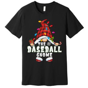 Baseball Gnome Family Matching Christmas Funny Pajama Premium T-Shirt