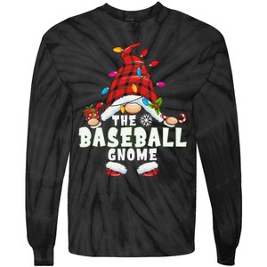 Baseball Gnome Family Matching Christmas Funny Pajama Tie-Dye Long Sleeve Shirt