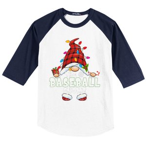 Baseball Gnome Family Matching Christmas Funny Pajama Baseball Sleeve Shirt