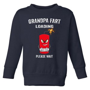 Best Grandpa Fart Loading Fathers Day Father Farter Joke Toddler Sweatshirt