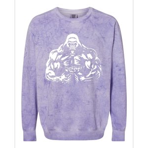 Bodybuilding Gorilla For The Next Workout In The Gym Colorblast Crewneck Sweatshirt