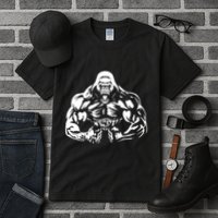 Bodybuilding Gorilla For The Next Workout In The Gym Tall T-Shirt