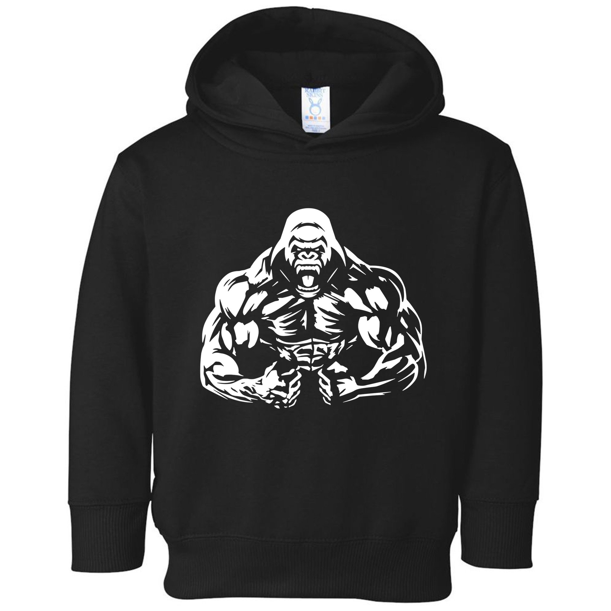Bodybuilding Gorilla For The Next Workout In The Gym Toddler Hoodie