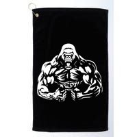 Bodybuilding Gorilla For The Next Workout In The Gym Golf Towel