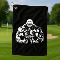 Bodybuilding Gorilla For The Next Workout In The Gym Golf Towel