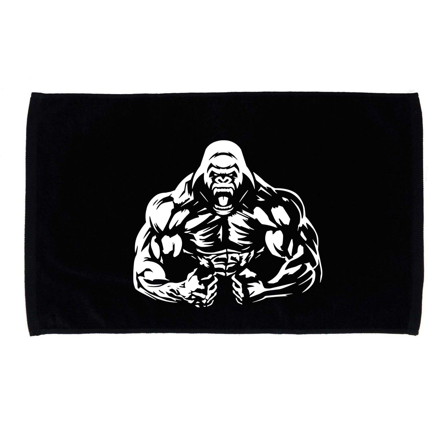 Bodybuilding Gorilla For The Next Workout In The Gym Microfiber Hand Towel