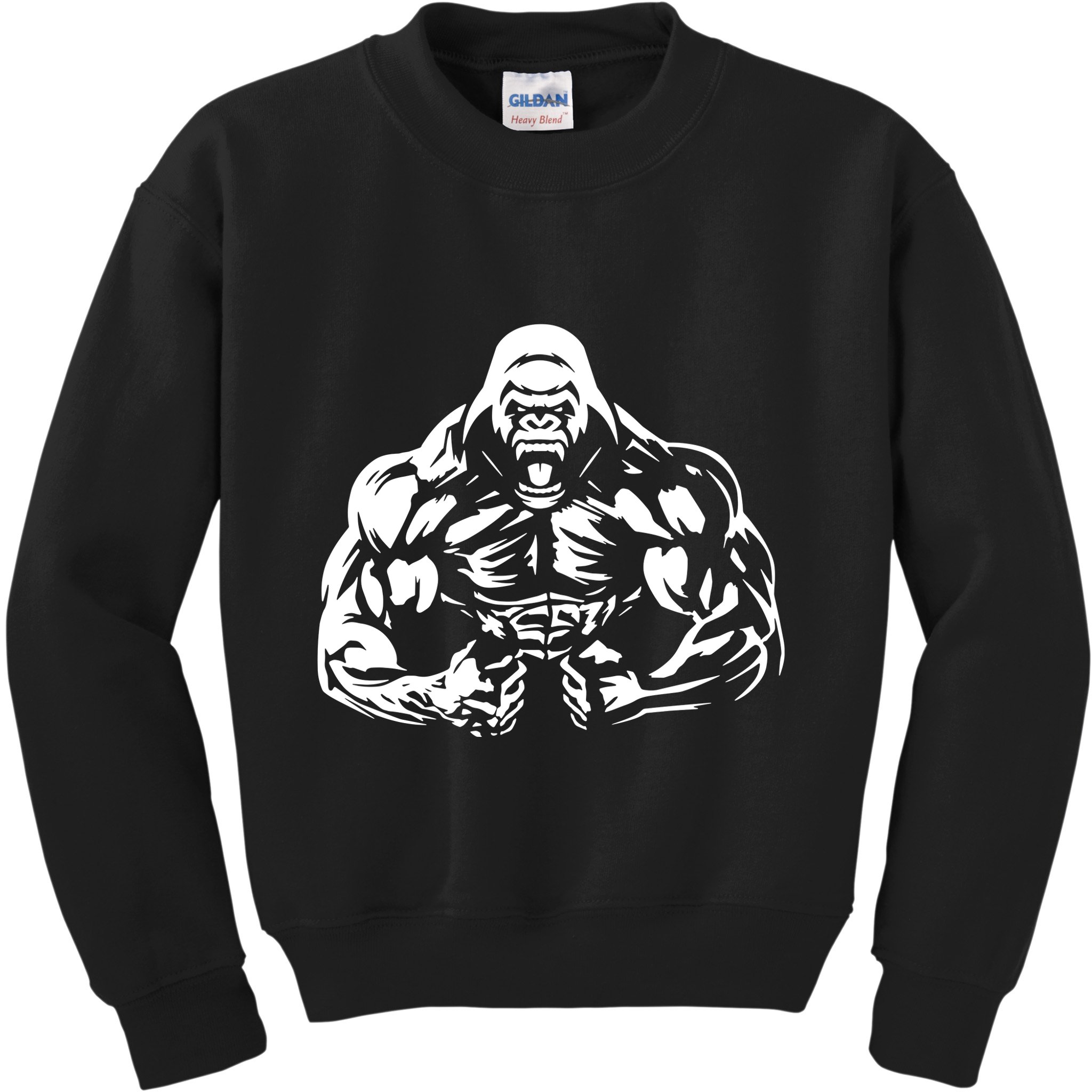 Bodybuilding Gorilla For The Next Workout In The Gym Kids Sweatshirt