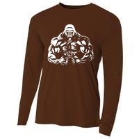 Bodybuilding Gorilla For The Next Workout In The Gym Cooling Performance Long Sleeve Crew