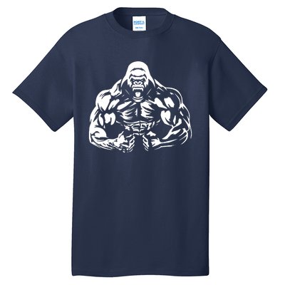 Bodybuilding Gorilla For The Next Workout In The Gym Tall T-Shirt