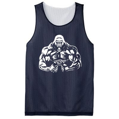 Bodybuilding Gorilla For The Next Workout In The Gym Mesh Reversible Basketball Jersey Tank