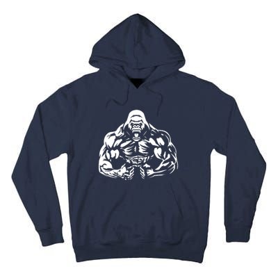 Bodybuilding Gorilla For The Next Workout In The Gym Tall Hoodie