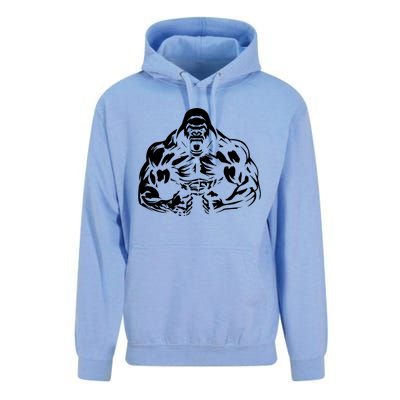 Bodybuilding Gorilla For The Next Workout In The Gym Unisex Surf Hoodie