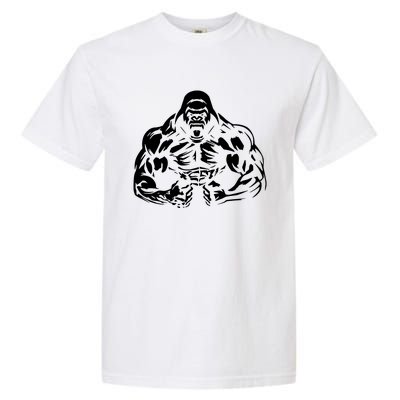 Bodybuilding Gorilla For The Next Workout In The Gym Garment-Dyed Heavyweight T-Shirt