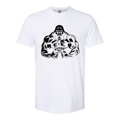 Bodybuilding Gorilla For The Next Workout In The Gym Softstyle CVC T-Shirt