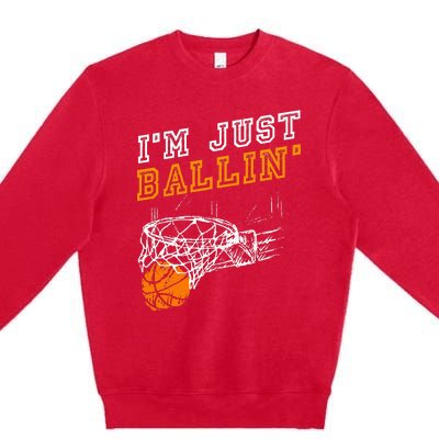 Basketball Gift For Coach Player Premium Crewneck Sweatshirt