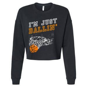 Basketball Gift For Coach Player Cropped Pullover Crew