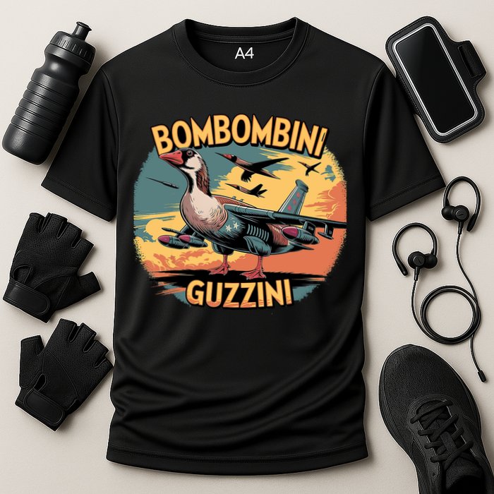 Bombombini Guzzini Funny Italian Brainrot Meme Humor Gen Z  Cooling Performance Crew T-Shirt