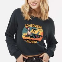 Bombombini Guzzini Funny Italian Brainrot Meme Humor Gen Z  Cropped Pullover Crew
