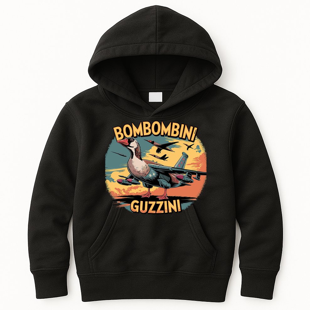 Bombombini Guzzini Funny Italian Brainrot Meme Humor Gen Z  Kids Hoodie
