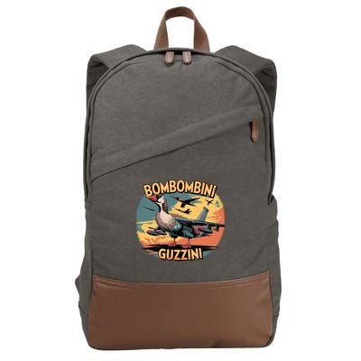Bombombini Guzzini Funny Italian Brainrot Meme Humor Gen Z  Cotton Canvas Backpack