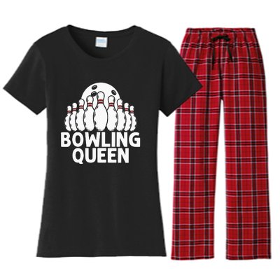 Bowling Gift For  Grandma Bowling Game Bowlers Players Women's Flannel Pajama Set