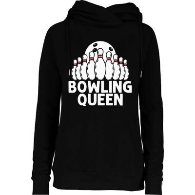 Bowling Gift For  Grandma Bowling Game Bowlers Players Womens Funnel Neck Pullover Hood