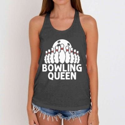 Bowling Gift For  Grandma Bowling Game Bowlers Players Women's Knotted Racerback Tank