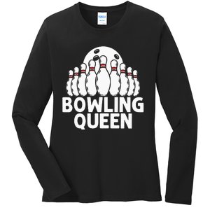 Bowling Gift For  Grandma Bowling Game Bowlers Players Ladies Long Sleeve Shirt