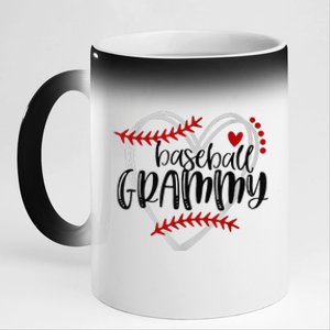 Baseball Grammy For Grandma Women Mother's Day 11oz Black Color Changing Mug