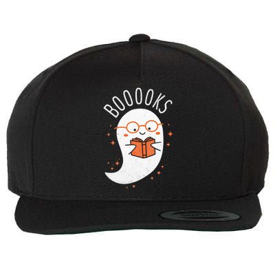 Booooks Ghost Funny Halloween Teacher Book Library Reading Wool Snapback Cap