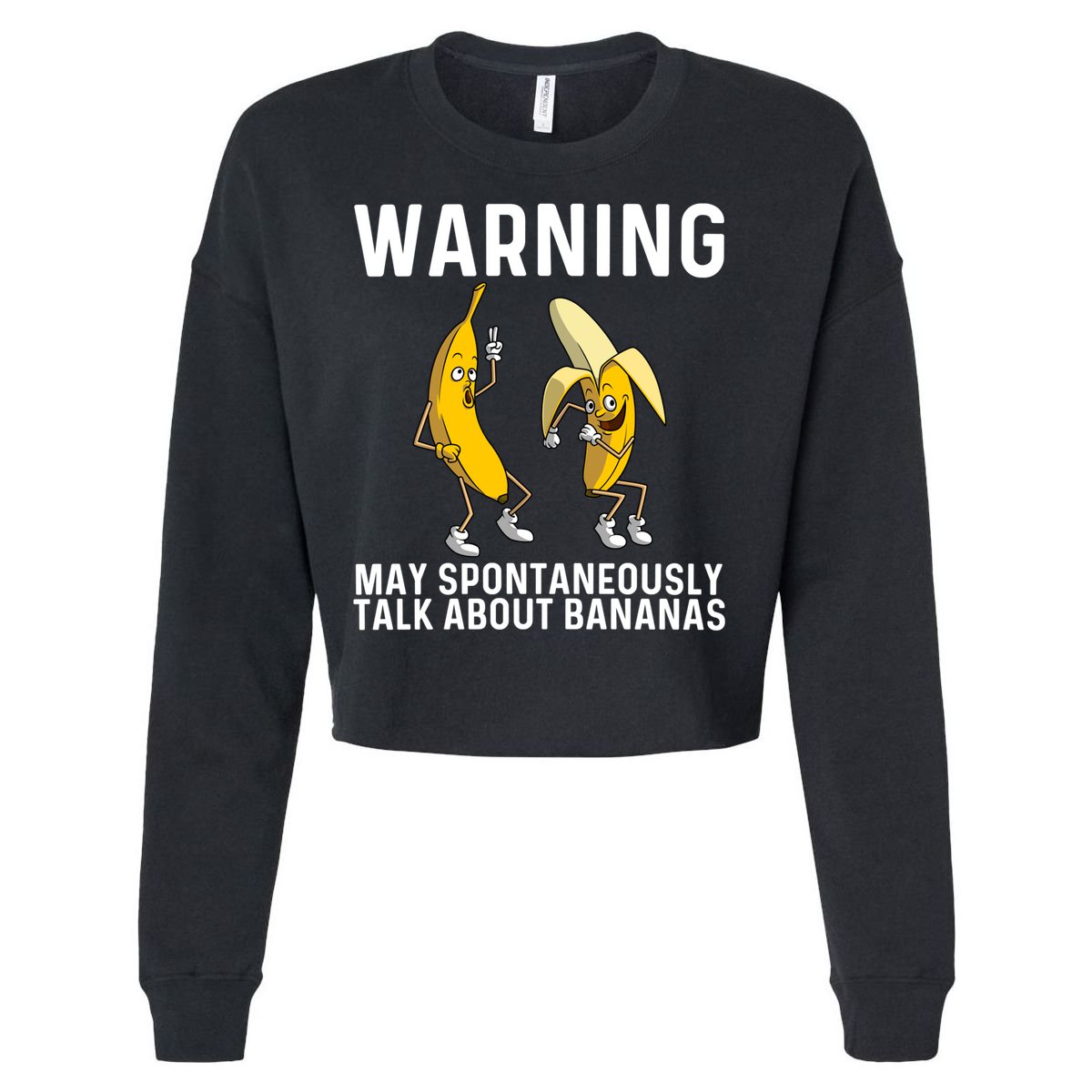 Banana Gift For Men Women Boys Girls Kids Banana Fruit Lover Gift Cropped Pullover Crew