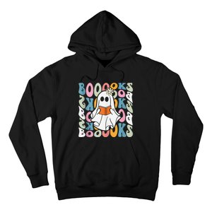 Booooks Ghost Funny Halloween Teacher Book Library Reading Hoodie