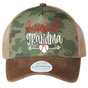 Baseball Grandma From Grandson Arrow Cute Heart Game Legacy Tie Dye Trucker Hat