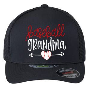 Baseball Grandma From Grandson Arrow Cute Heart Game Flexfit Unipanel Trucker Cap